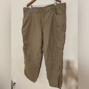 Carhartt FR Flame Resistant Cat 2 khaki original fit work pants 44 x 32